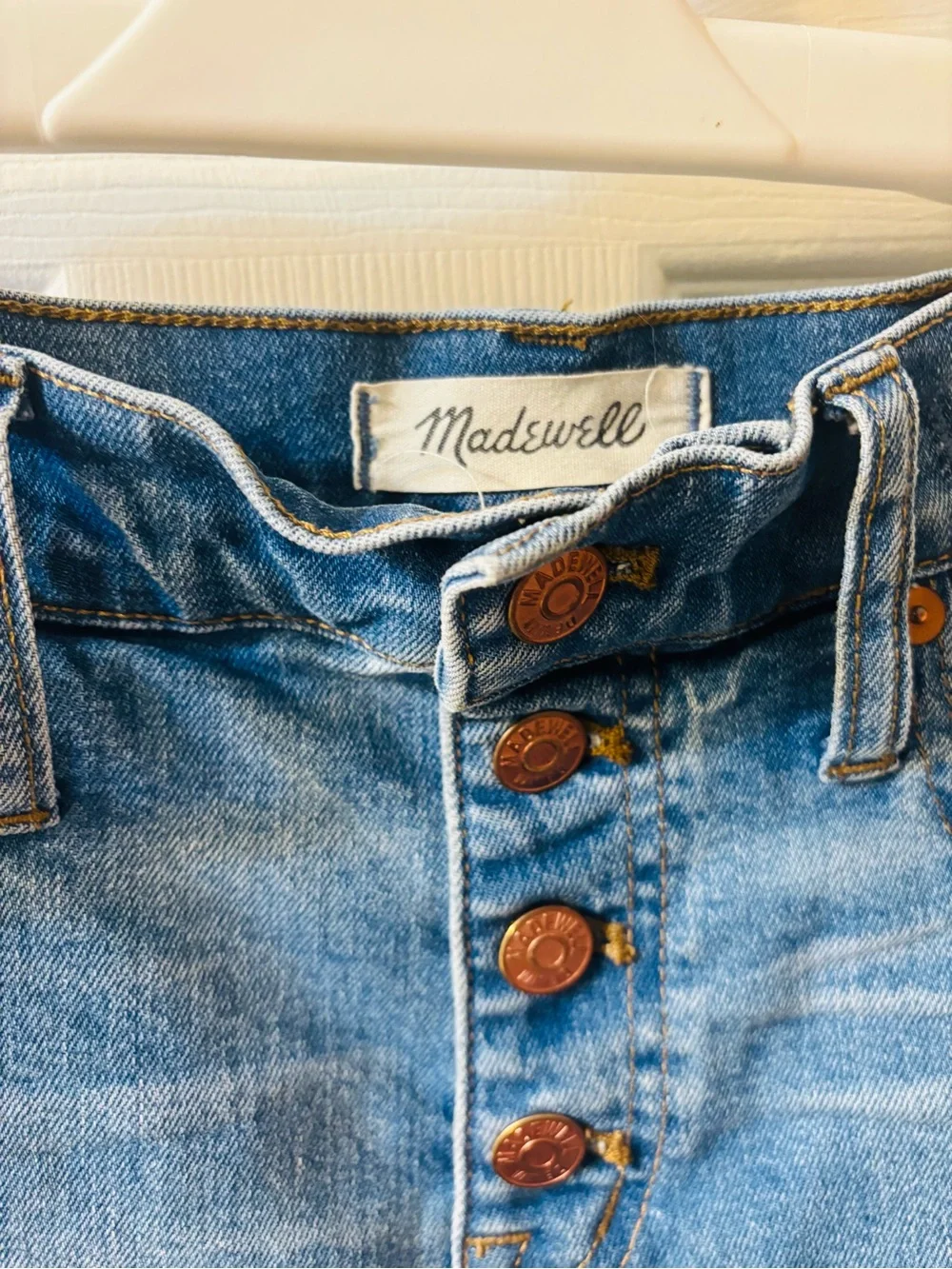 Madewell High-Rise Denim Shorts: Button-Front Edition - Picture 4 of 6